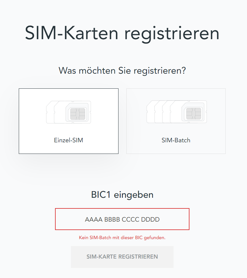 Wie registriert man SIM-Karten?